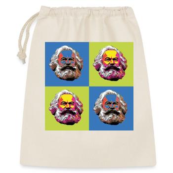 Karl Marx & Kommunismus & Kommunist - Geschenkbeutel aus Baumwolle (40 x 50 cm) - Natur - Vorne