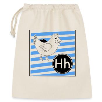 H pour poulet - Sac cadeau 40 x 50 cm - nature - Devant
