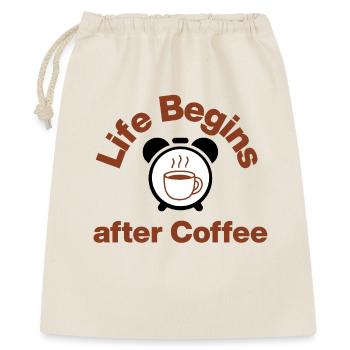 Life Begins after Coffee, Coffee Lovers - Gift Bag 40 x 50 cm - nature - Front