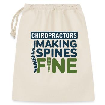 Chiropraktiker macht Spines Fine Professional DC - Geschenkbeutel aus Baumwolle (40 x 50 cm) - Natur - Vorne