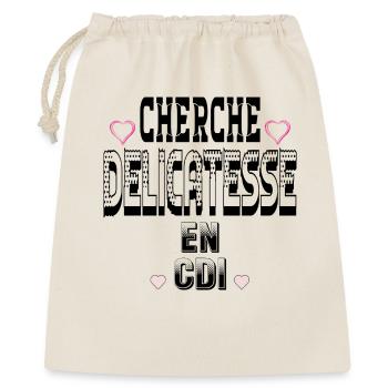 Cherche Délicatesse en CDI - Sac cadeau 40 x 50 cm - nature - Devant