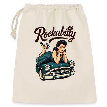 Rockabilly Vintage Car Pin Up Girl Gift - Gift Bag 40 x 50 cm - nature - Front