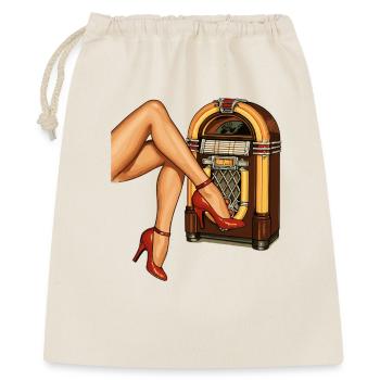 Rockabilly des années 50 Talons Épinglés Jambes Épinglées Jukebox Rétro - Sac cadeau 40 x 50 cm - nature - Devant