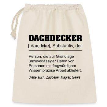 Lustige Dachdecker Definition - Geschenkbeutel aus Baumwolle (40 x 50 cm) - Natur - Vorne