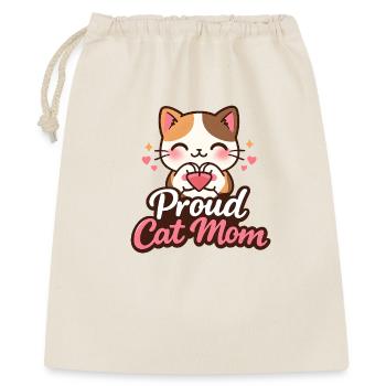 Motif de la fière maman chatte - Sac cadeau 40 x 50 cm - nature - Devant