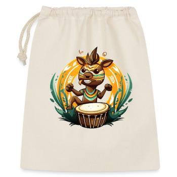 Héros Tambour Poulain tribal - Sac cadeau 40 x 50 cm - nature - Devant