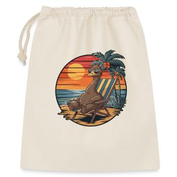 Funny Emu on Beach Summer Vacation Sunset - Gift Bag 40 x 50 cm - nature - Front
