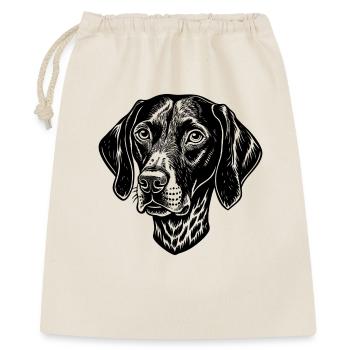 Pointer-Hund - Geschenkbeutel aus Baumwolle (40 x 50 cm) - Natur - Vorne