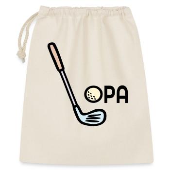 Golf Opa Golfschläger - Geschenkbeutel aus Baumwolle (40 x 50 cm) - Natur - Vorne