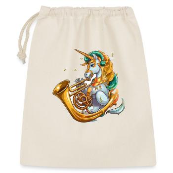 Unicorn Tuba Groove - Geschenkbeutel aus Baumwolle (40 x 50 cm) - Natur - Vorne