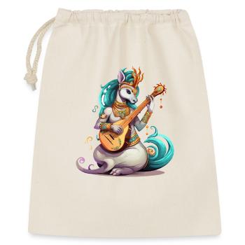 Musicien licorne avec luth doré - Sac cadeau 40 x 50 cm - nature - Devant