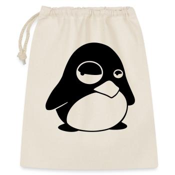 Mürrischer Tux – Lustiger Linux Pinguin für Nerds - Geschenkbeutel aus Baumwolle (40 x 50 cm) - Natur - Vorne