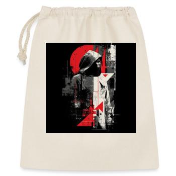 Geometrischer Schatten Hoodie - Geschenkbeutel aus Baumwolle (40 x 50 cm) - Natur - Vorne