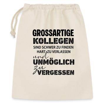 Großartige Kollegen schwer zu finden Job Abschied - Geschenkbeutel aus Baumwolle (40 x 50 cm) - Natur - Vorne