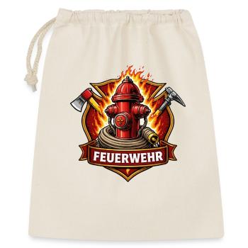 Emblème de la bouche d’incendie de la brigade d’incendie - Sac cadeau 40 x 50 cm - nature - Devant
