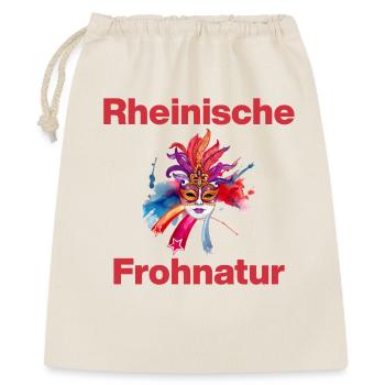 RHEINISCHE FROHNATUR, JECK! KARNEVAL SESSION - Geschenkbeutel aus Baumwolle (40 x 50 cm) - Natur - Vorne