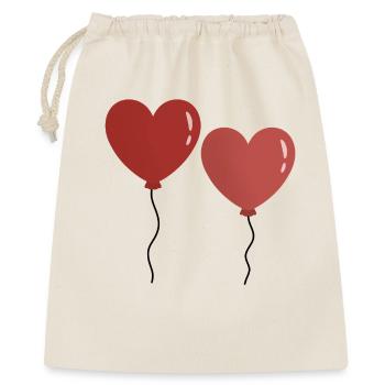 Ballons Cœurs Jumeaux - Sac cadeau 40 x 50 cm - nature - Devant