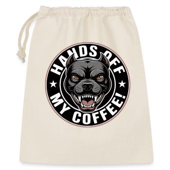 Hände weg von meinem Kaffee - Geschenkbeutel aus Baumwolle (40 x 50 cm) - Natur - Vorne