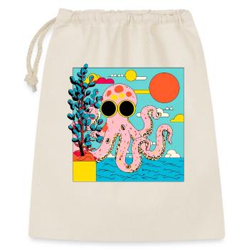 Pink Octopus in Summer Pop Art Style - Gift Bag 40 x 50 cm - nature - Front
