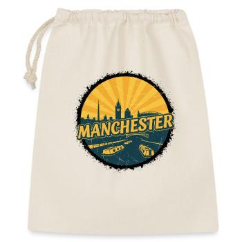 Insigne du canal vintage de la Skyline de la ville de Manchester - Sac cadeau 40 x 50 cm - nature - Devant