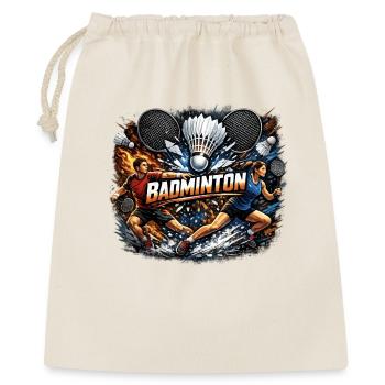 Badminton Fury Doppel-Rausch - Geschenkbeutel aus Baumwolle (40 x 50 cm) - Natur - Vorne