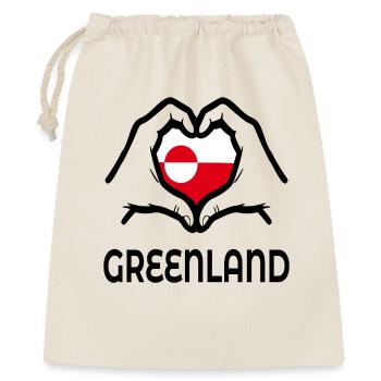Grönlandisches Liebessymbol - Geschenkbeutel aus Baumwolle (40 x 50 cm) - Natur - Vorne