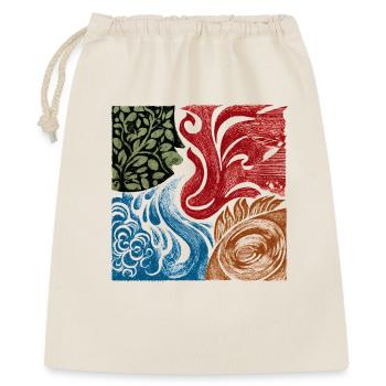 Quatre Éléments Nature Graphique Spirituel - Sac cadeau 40 x 50 cm - nature - Devant
