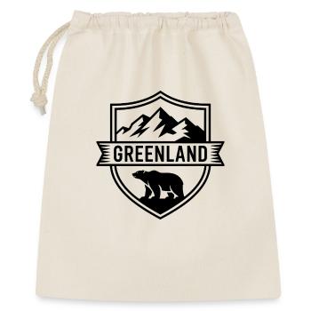 Grönland – Skiabzeichen-Tee - Geschenkbeutel aus Baumwolle (40 x 50 cm) - Natur - Vorne