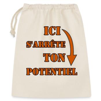 ICI S’ARRÊTE TON POTENTIEL. - Sac cadeau 40 x 50 cm - nature - Devant
