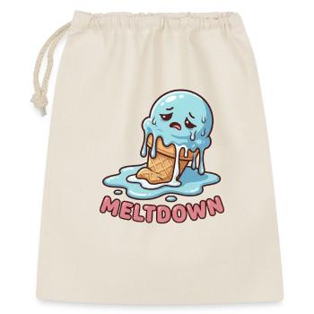 Total Meltdown – Lustiges, trauriges Dessert - Geschenkbeutel aus Baumwolle (40 x 50 cm) - Natur - Vorne