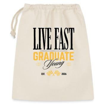 Cérémonie de remise des diplômes Typographie jaune - Sac cadeau 40 x 50 cm - nature - Devant