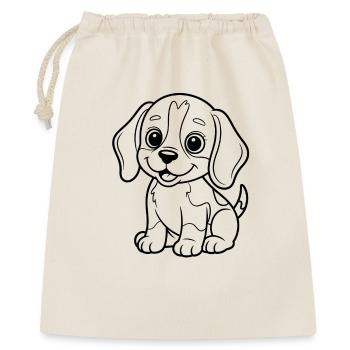 Cute Puppy Sketch Dog - Gift Bag 40 x 50 cm - nature - Front