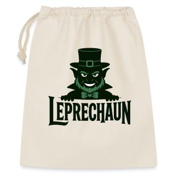 Leprechaun Grüner Kobold - Geschenkbeutel aus Baumwolle (40 x 50 cm) - Natur - Vorne