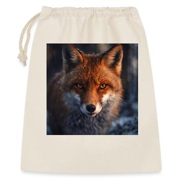 Fuchs-Erkundung bei Einbruch der Dämmerung - Geschenkbeutel aus Baumwolle (40 x 50 cm) - Natur - Vorne