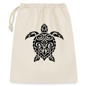 Maori-Schildkröten-Stammessymbol - Geschenkbeutel aus Baumwolle (40 x 50 cm) - Natur - Vorne