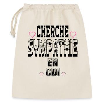 Cherche Sympathie en CDI - Sac cadeau 40 x 50 cm - nature - Devant