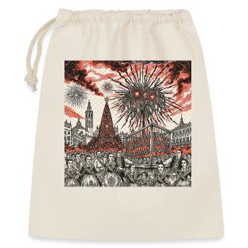 Valencia Fallas Tradition - Geschenkbeutel aus Baumwolle (40 x 50 cm) - Natur - Vorne