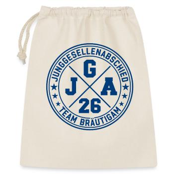 Enterrement de vie de garçon 2026 Équipe de marié - Sac cadeau 40 x 50 cm - nature - Devant