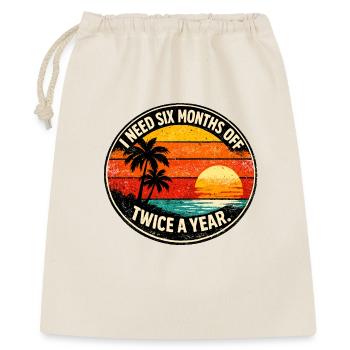 Urlaubsträume Retro Sonnenuntergang - Geschenkbeutel aus Baumwolle (40 x 50 cm) - Natur - Vorne