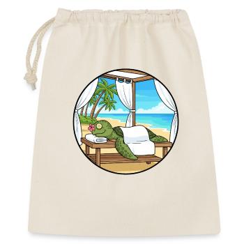 Strand-Spa-Schildkröten-Tier-Entspannungskunst - Geschenkbeutel aus Baumwolle (40 x 50 cm) - Natur - Vorne