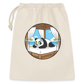 Strand-Spa Panda-Bär-Entspannungskunst - Geschenkbeutel aus Baumwolle (40 x 50 cm) - Natur - Vorne