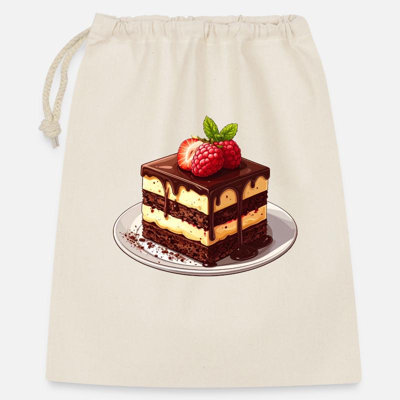 Chocolate cake with raspberry - Gift Bag 40 x 50 cm - nature