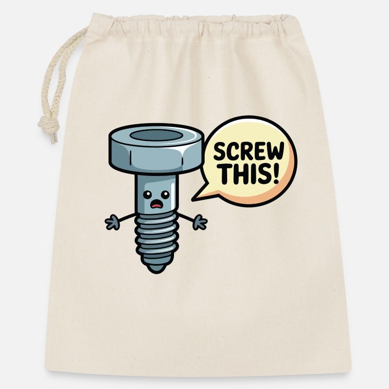 Screw This Funny Screw Pun Design - Gift Bag 40 x 50 cm - nature