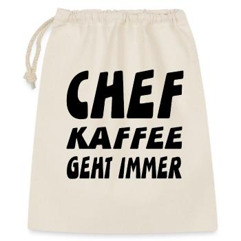 Chef - Geschenkbeutel aus Baumwolle (40 x 50 cm) - Natur - Vorne