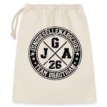 Enterrement de vie de garçon : Équipe de Marié 2026 - Sac cadeau 40 x 50 cm - nature - Devant