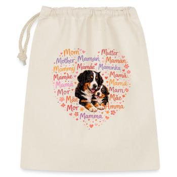 Berner Sennenhund Mama – Muttertag Hundeliebe - Geschenkbeutel aus Baumwolle (40 x 50 cm) - Natur - Vorne