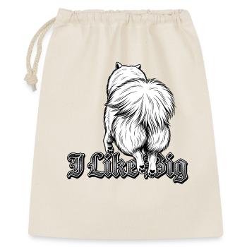 Eurasier | I Like Big - Geschenkbeutel aus Baumwolle (40 x 50 cm) - Natur - Vorne