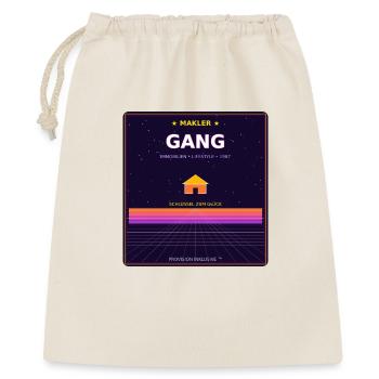 Makler Gang Neon Retro 1987 - Geschenkbeutel aus Baumwolle (40 x 50 cm) - Natur - Vorne