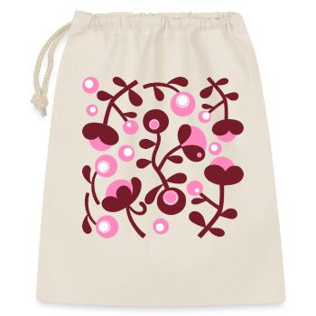 Abstrakte Pfingstrosen L Rose Sorbet Beere Rot Weiß - Geschenkbeutel aus Baumwolle (40 x 50 cm) - Natur - Vorne