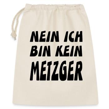 Metzger - Geschenkbeutel aus Baumwolle (40 x 50 cm) - Natur - Vorne